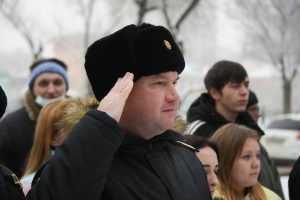 Астраханские патриоты приняли участие в открытии памятной доски Герою Советского Союза Петру Гнидо